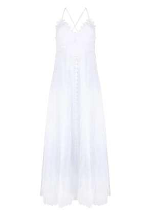 Charo Ruiz Ibiza embroidered V-neck maxi dress - White