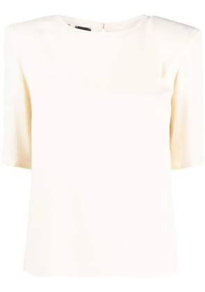 PINKO round-neck short-sleeve blouse - Neutrals