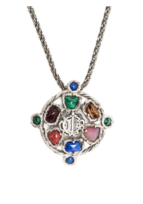 Christian Dior Pre-Owned 1980s stone-embellished pendant necklace - Silver