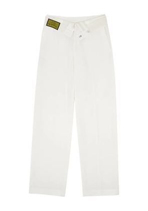 MM6 Maison Margiela asymmetric-fastening tailored trousers - White