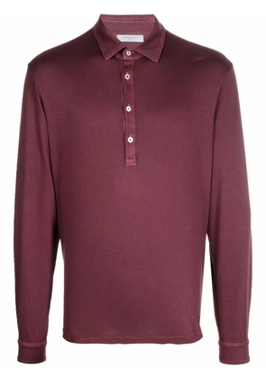 Boglioli longsleeved polo shirt - Purple