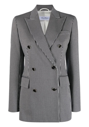 Max Mara peak-lapel striped blazer - Blue