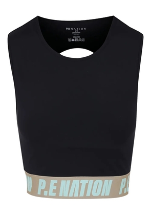 P.E Nation open-back logo-band bra - Black