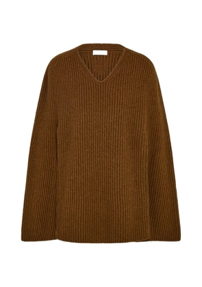 Ferragamo cashmere blend cape - Brown