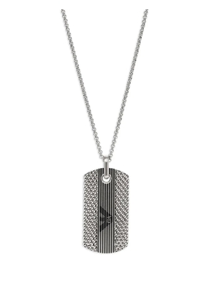 Emporio Armani mesh pendant necklace - Silver