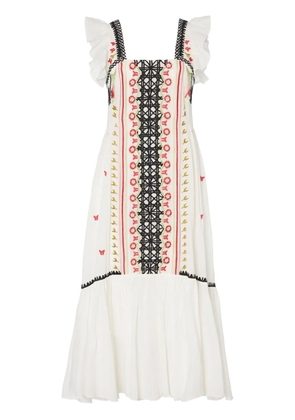 Temperley London Florentine midi dress - White