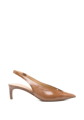 Del Carlo pointed slingback pumps - Brown