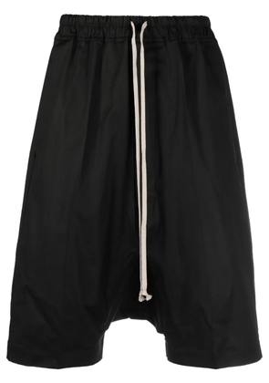 Rick Owens drawstring drop-crotch shorts - Black