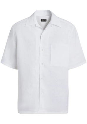 Zegna short-sleeve linen shirt - White