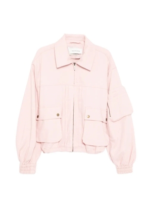 Feng Chen Wang logo-patched long-sleeve bomber jacket - Pink