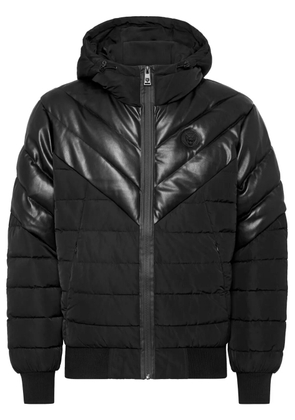 Plein Sport logo-appliqué padded jacket - Black