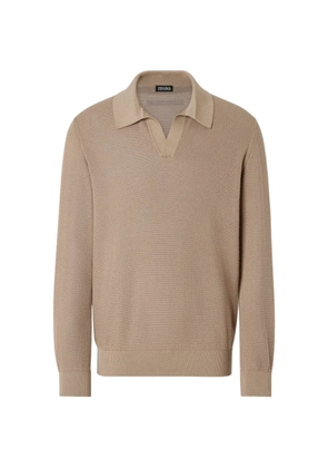 Zegna polo-collar T-shirt - Neutrals