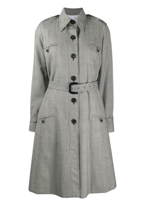 Christian Dior Pre-Owned 2000s check print trench coat - Grey