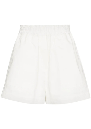 Lee Mathews Drill elasticated-waist shorts - White