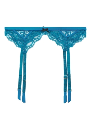 Fleur Du Mal Bianca lace garter belt - Blue
