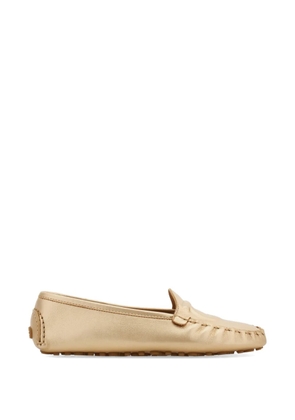 Ferragamo Gancini driver loafer - Gold