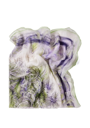 Saiid Kobeisy floral-print scarf - Purple