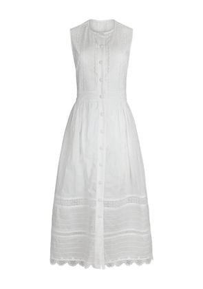 Waimari Solaire lace button dress - White