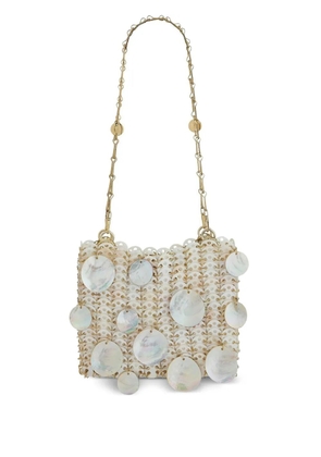 Rabanne 1969 shell-embellished chain mini bag - Neutrals