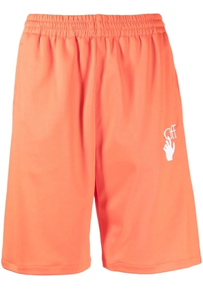 Off-White Hands Off knee-length shorts - Orange