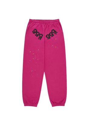 SP5DER angel number track pants - Pink