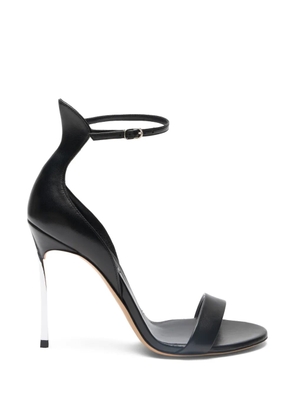 Casadei Cappa Blade leather heeled sandals - Black