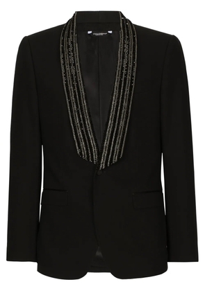 Dolce & Gabbana sequin-embellished single-breasted blazer - Black