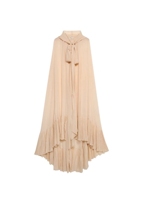 Blumarine hooded cape dress - Neutrals