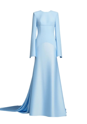 Solace London Claudine flared-sleeve maxi dress - Blue