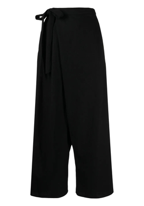 Forme D'expression wraparound drop-crotch trousers - Black