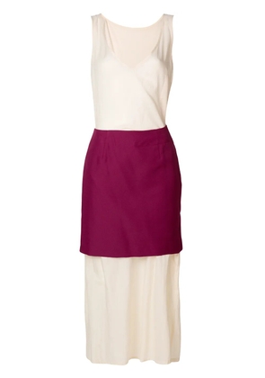 Comme Des Garçons Pre-Owned 1996 two-tone layered dress - Neutrals