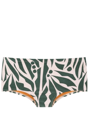 Lygia & Nanny Copacabana leaf-print swimming trunks - Multicolour