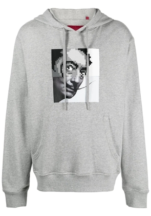 Mostly Heard Rarely Seen 8-Bit Dolly graphic-print cotton hoodie - Grey