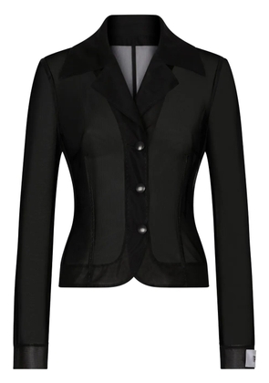 Dolce & Gabbana x Kim sheer single-breasted blazer - Black