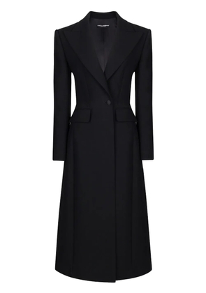 Dolce & Gabbana double-breasted long coat - Black