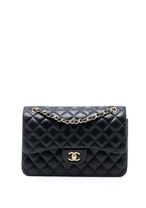 CHANEL Pre-Owned 2013-2014 Jumbo Classic Lambskin Double Flap shoulder bag - Black