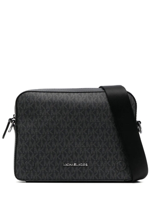 Michael Kors Dual monogram leather crossbody - Black