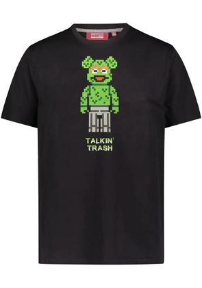 Mostly Heard Rarely Seen 8-Bit talkin' trash 8-bit appliqué cotton t-shirt - Black