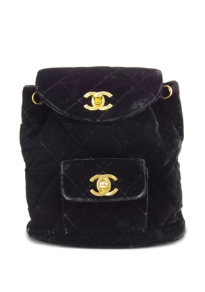 CHANEL Pre-Owned 1990-2000s mini Duma velvet backpack - Blue