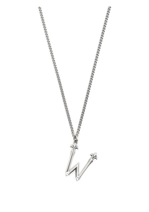 Emanuele Bicocchi Alphabet pendant necklace - Silver