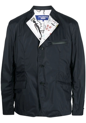 Junya Watanabe MAN single-breasted sketch-print blazer - Black