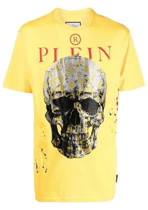 Philipp Plein skull-print short-sleeve T-shirt - Yellow