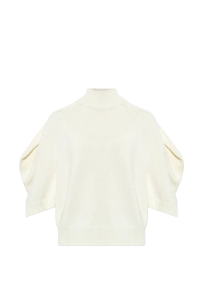 Issey Miyake puff-sleeve sweater - Neutrals