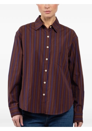 JAMIE HALLER striped long-sleeved shirt - Red