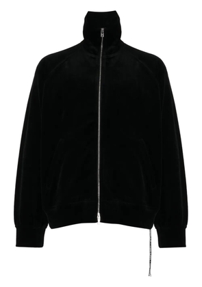 Mastermind World zip-up velour sweatshirt - Black