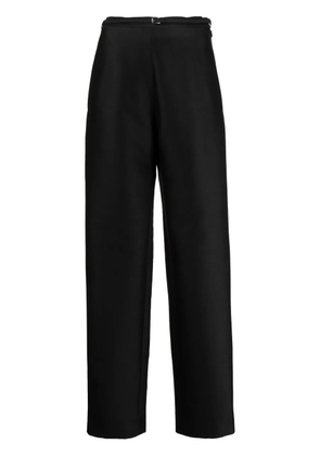 GIA STUDIOS skinny-belt straight leg trousers - Black