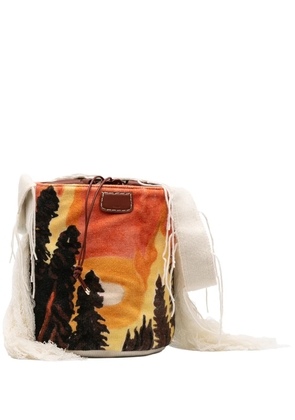 Chloé Pre-Owned 2010-2026 Printed Knit Jorge bucket bag - Brown