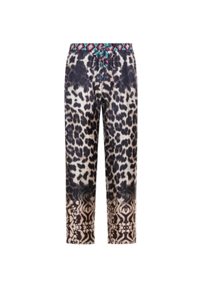 Pierre-Louis Mascia Aloe leopard-print trousers - Black