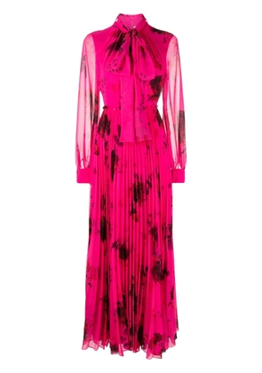 ERDEM floral-print chiffon gown - Pink