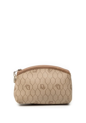 Christian Dior Pre-Owned 20th Century Honeycomb Coated Canvas Cosmetic pouch - Brown